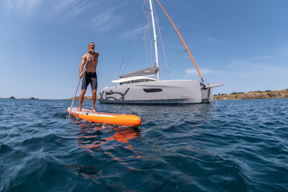Exterior view of TWISTER, a Excess 14 catamaran at Municipal Unit of Lefkada, Greece