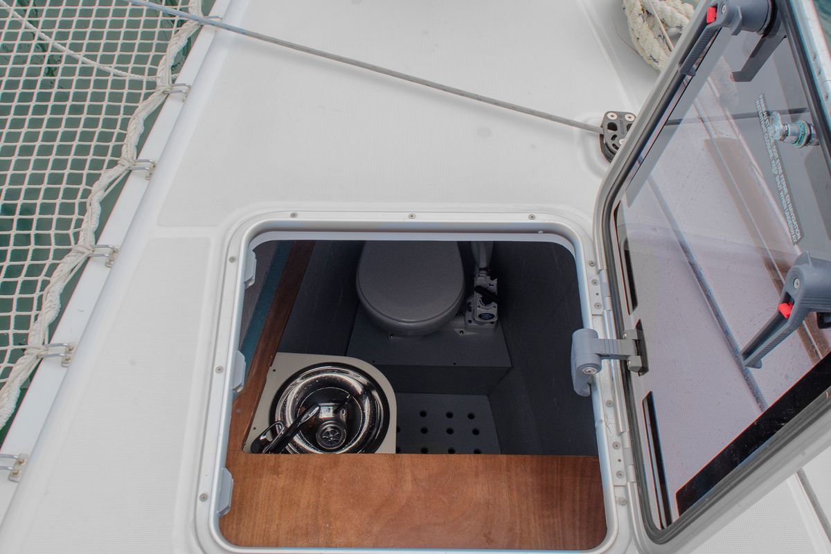 Head on Venus , a Lagoon 40 catamaran at Athens, Greece