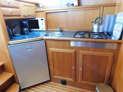Galley of Nienke, a Veha Euroclassic 37 motorboat at IJsselstein, Netherlands