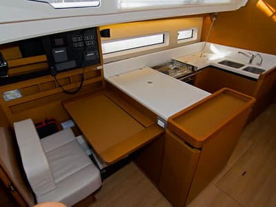Galley of Tanpopo, a Jeanneau Sun Odyssey 440 sailboat at Split, Croatia