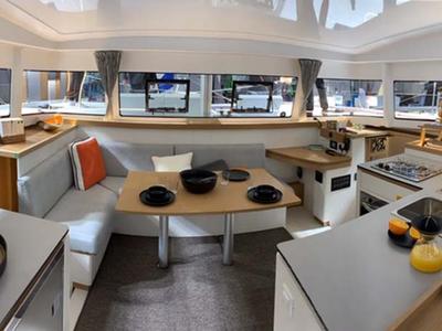Salon of Alia, a Excess 11 catamaran at Municipal Unit of Rhodes, Greece