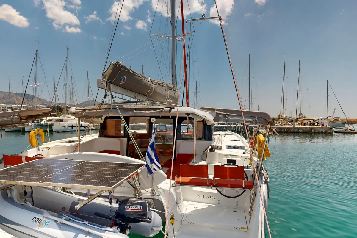 Alia, a Excess 11 catamaran at Municipal Unit of Rhodes, Greece