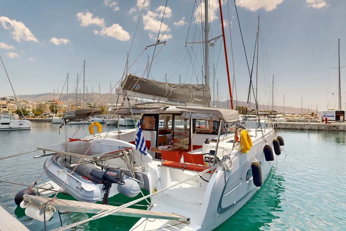 Alia, a Excess 11 catamaran at Municipal Unit of Rhodes, Greece