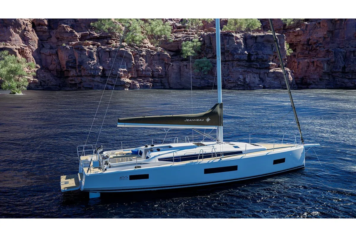 Elysia, a Jeanneau Sun Odyssey 455 sailboat at Capo d'Orlando, Italy