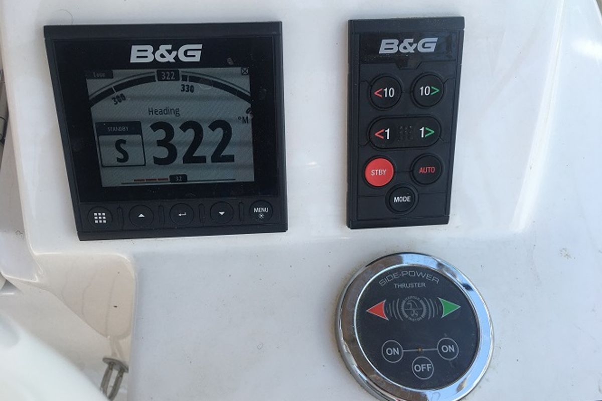 Galley of Santiago, a Bavaria Cruiser 46 sailboat at Fethiye, Turkey