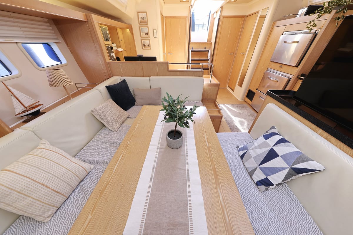 Salon of Amethyst, a Hanse Yachts Hanse 575 sailboat at Općina Sukošan, Croatia