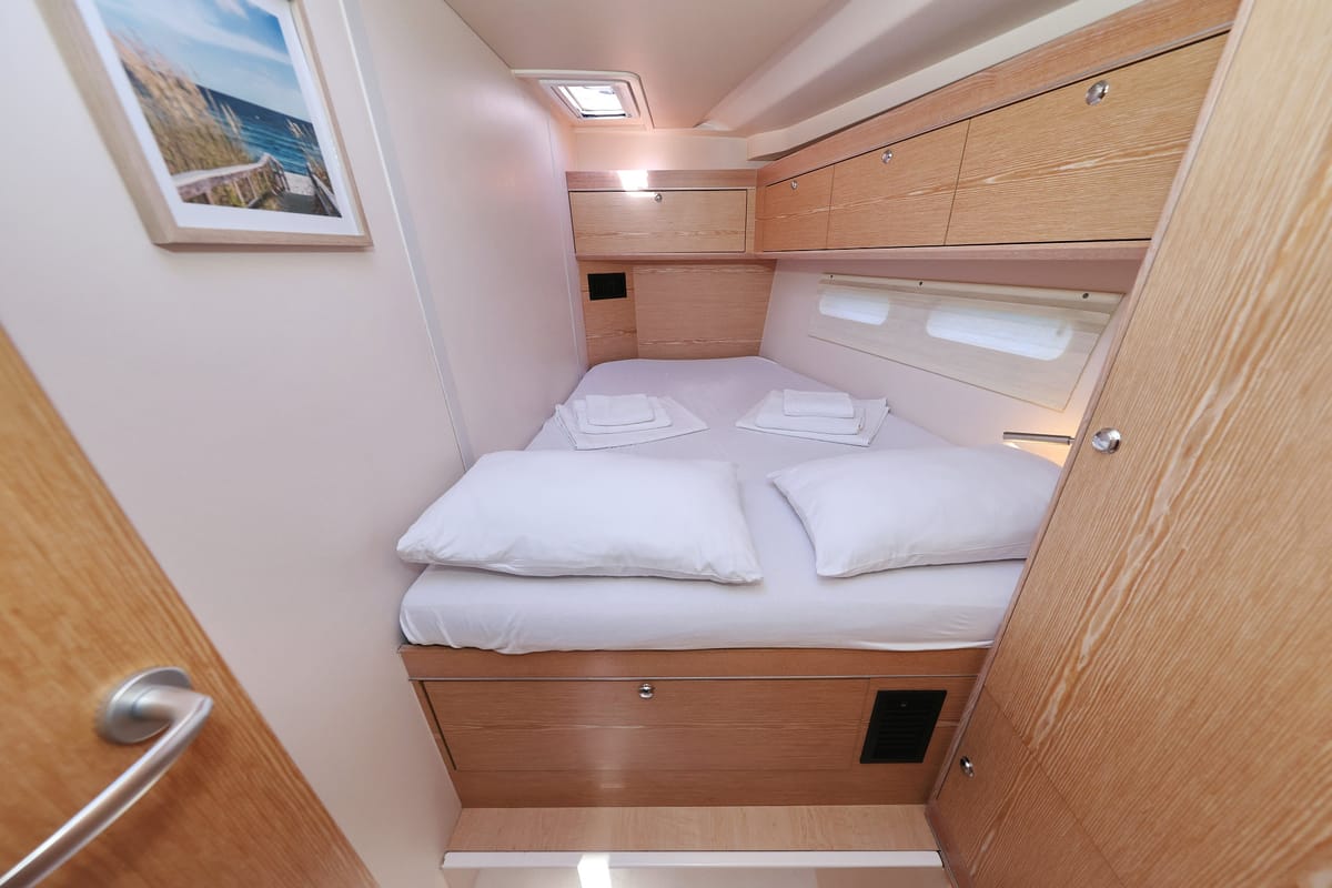 Cabin on Amethyst, a Hanse Yachts Hanse 575 sailboat at Općina Sukošan, Croatia