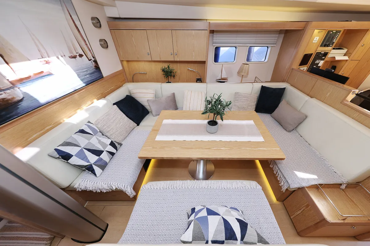 Salon of Amethyst, a Hanse Yachts Hanse 575 sailboat at Općina Sukošan, Croatia