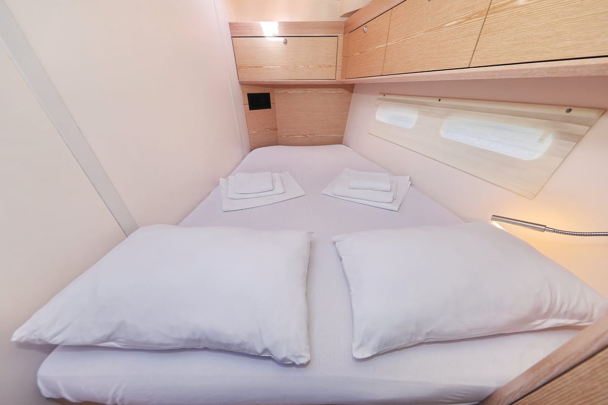 Cabin on Amethyst, a Hanse Yachts Hanse 575 sailboat at Općina Sukošan, Croatia
