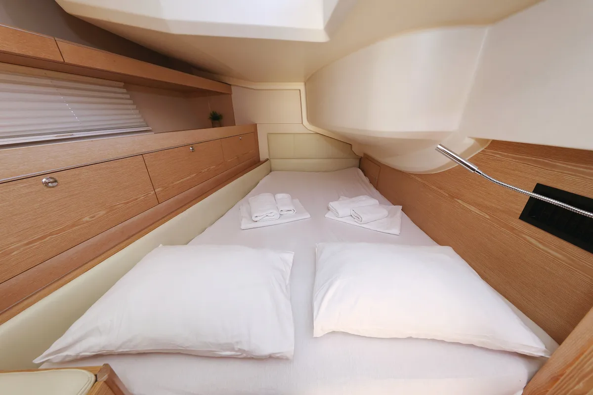 Cabin on Amethyst, a Hanse Yachts Hanse 575 sailboat at Općina Sukošan, Croatia