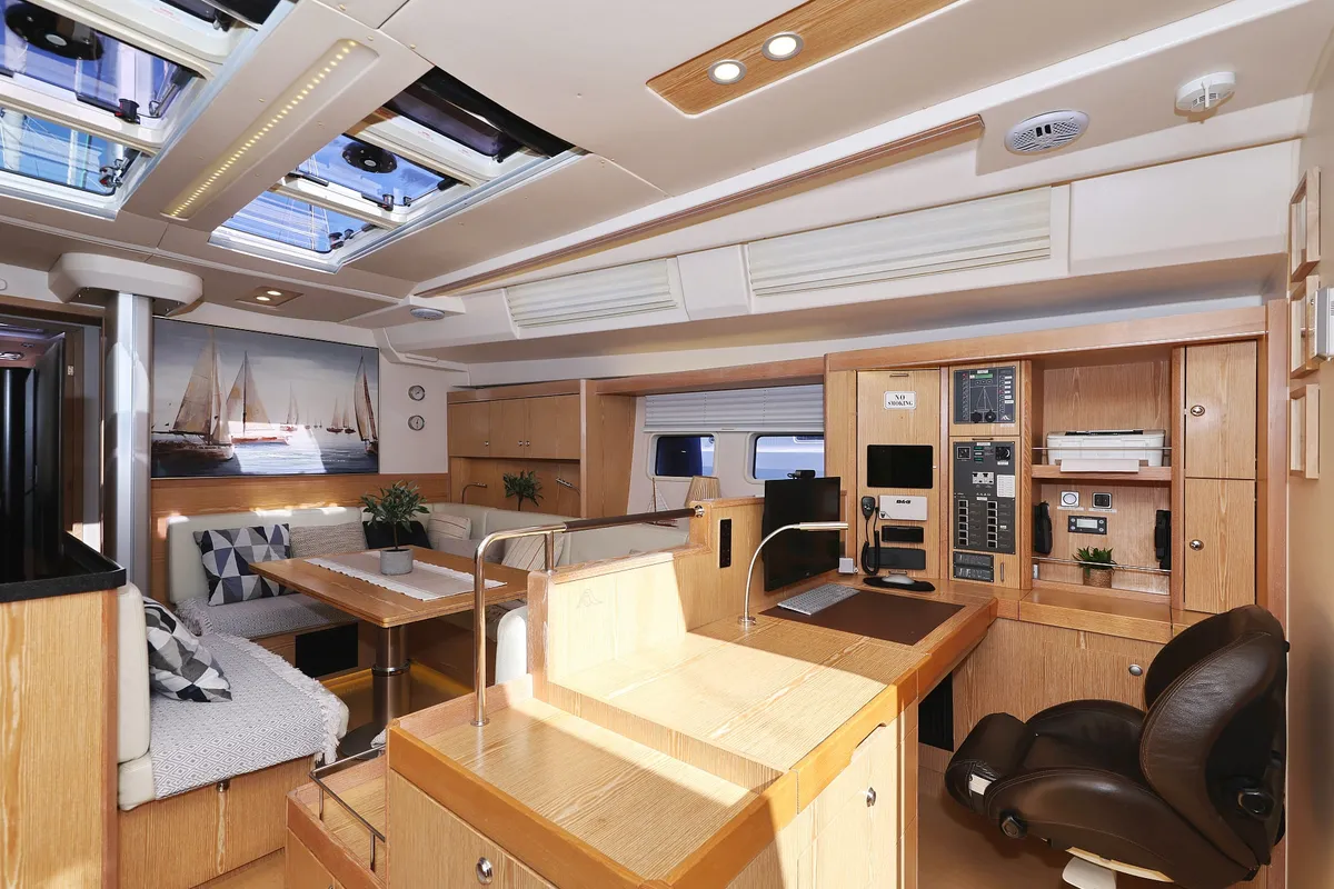 Salon of Amethyst, a Hanse Yachts Hanse 575 sailboat at Općina Sukošan, Croatia