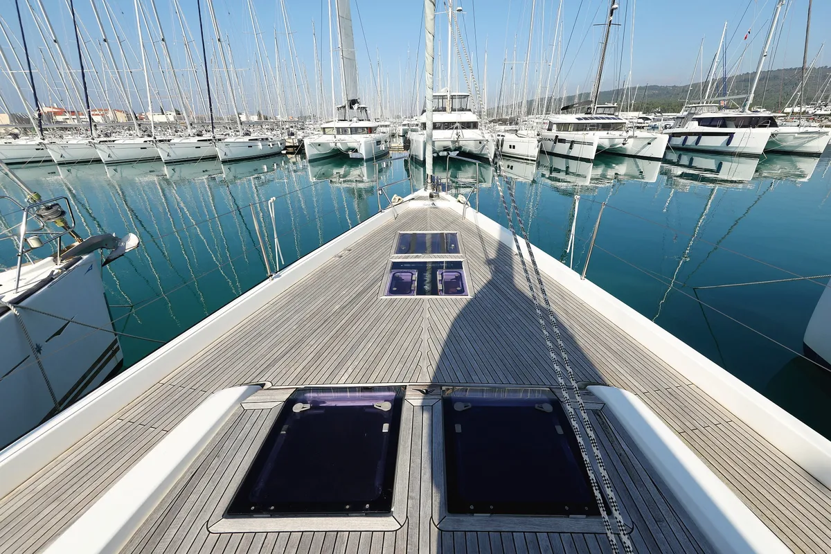 Head on Amethyst, a Hanse Yachts Hanse 575 sailboat at Općina Sukošan, Croatia