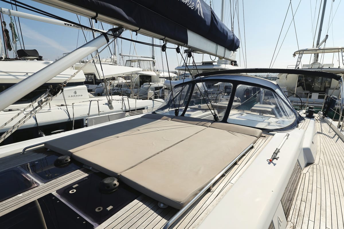 Cabin on Amethyst, a Hanse Yachts Hanse 575 sailboat at Općina Sukošan, Croatia