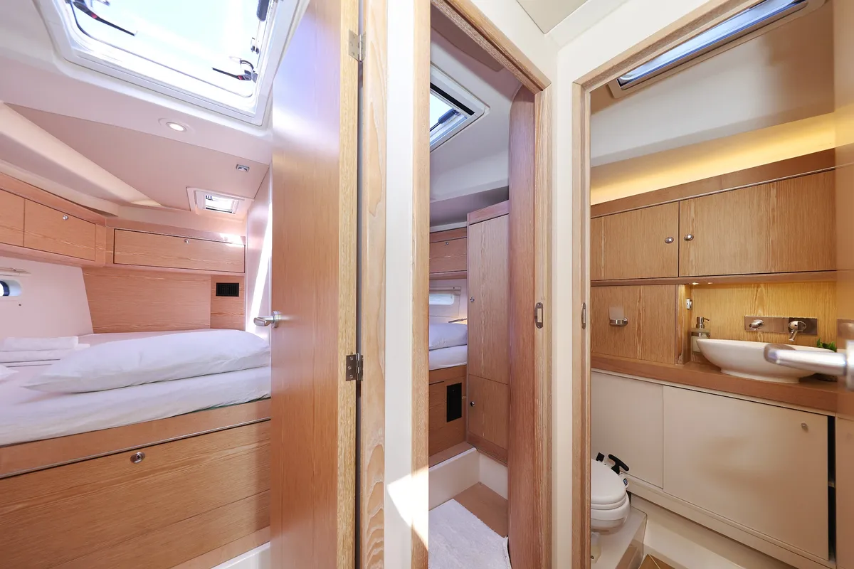 Salon of Amethyst, a Hanse Yachts Hanse 575 sailboat at Općina Sukošan, Croatia