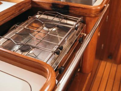 Galley of Ekaterini, a Beneteau Oceanis 411 sailboat at Volos Municipality, Greece