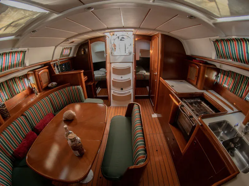 Salon of Ekaterini, a Beneteau Oceanis 411 sailboat at Volos Municipality, Greece