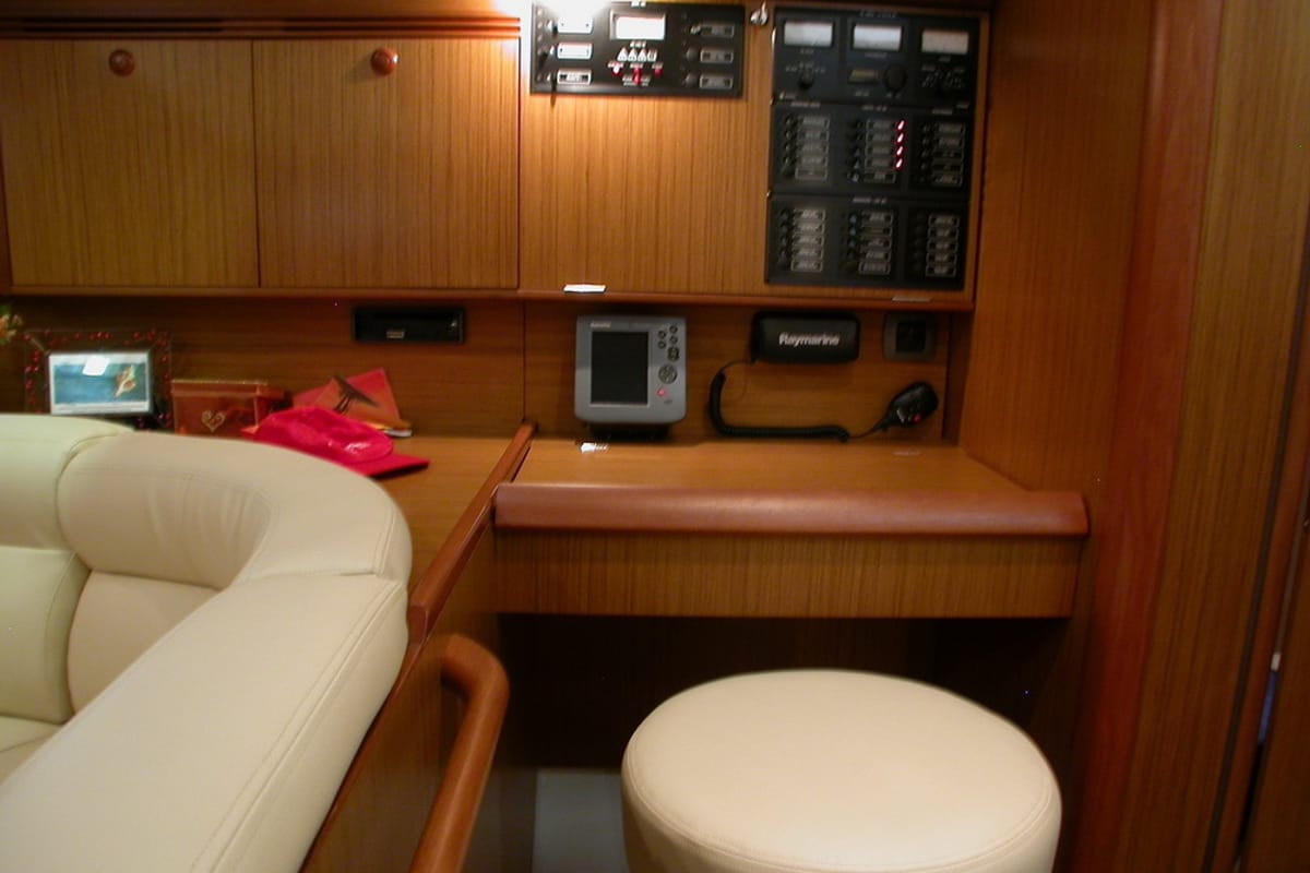 Salon of Sea Dream, a Jeanneau Sun Odyssey 45 sailboat at Općina Sukošan, Croatia