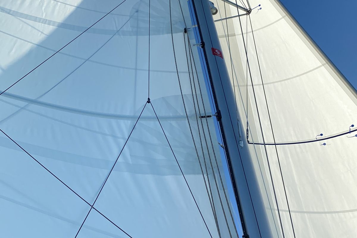 Dream of Liberty, a Lagoon 42 catamaran at Grad Biograd na Moru, Croatia