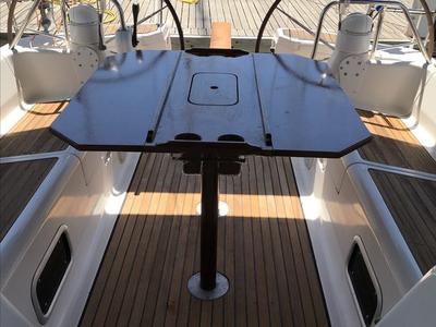 Cockpit of Classic, a Elan 45 sailboat at Municipal Unit of Ellomenos, Greece