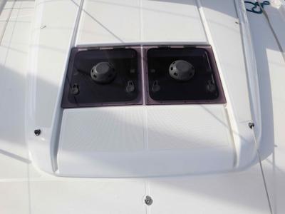 Deck of Diamond, a Jeanneau Sun Odyssey 440 sailboat at Athens, Greece