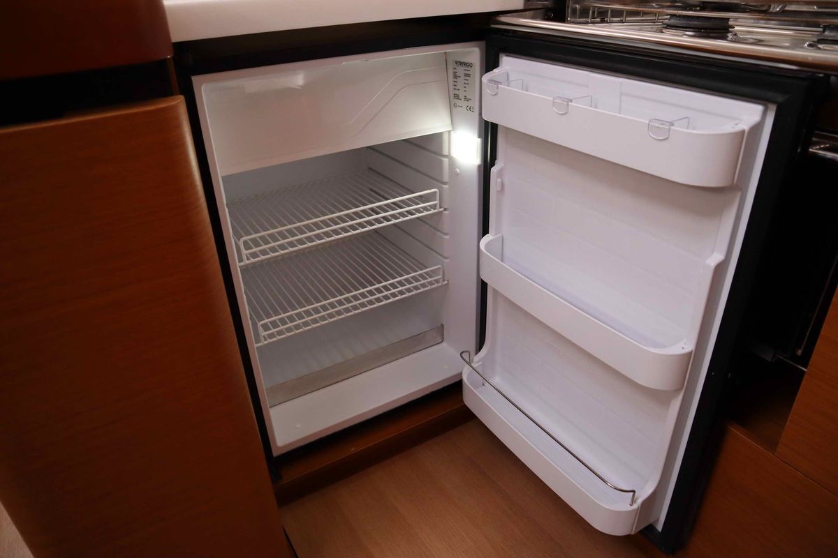 Galley of Diamond, a Jeanneau Sun Odyssey 440 sailboat at Athens, Greece