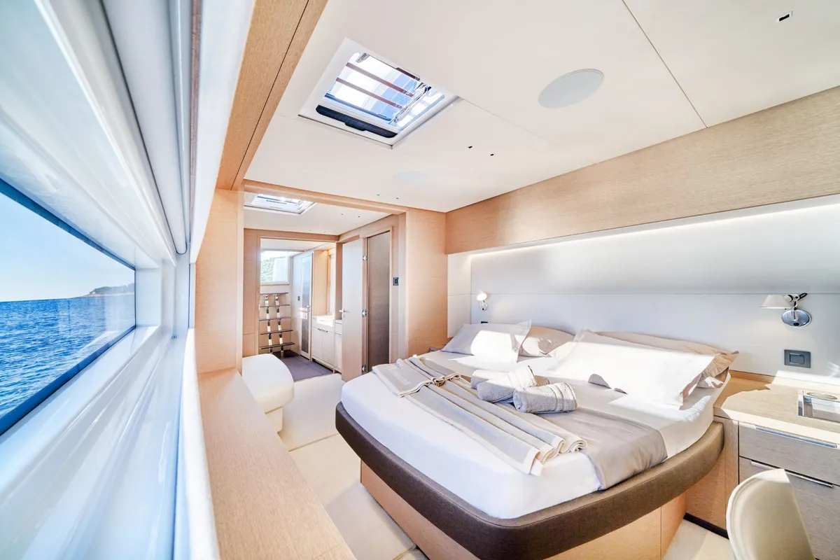 Cabin on Amada Mia, a Lagoon Sixty 5 catamaran at Split, Croatia