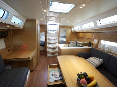 Salon of Gazelle, a X-Yachts Xp 44 sailboat at Lavreotiki Municipal Unit, Greece