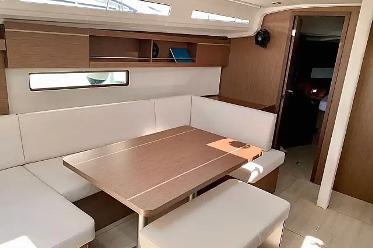 Salon of Northern Light, a Beneteau Oceanis 40.1 sailboat at Grad Trogir, Croatia