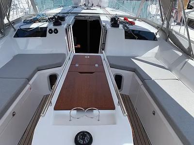 Deck of Northern Light, a Beneteau Oceanis 40.1 sailboat at Grad Trogir, Croatia