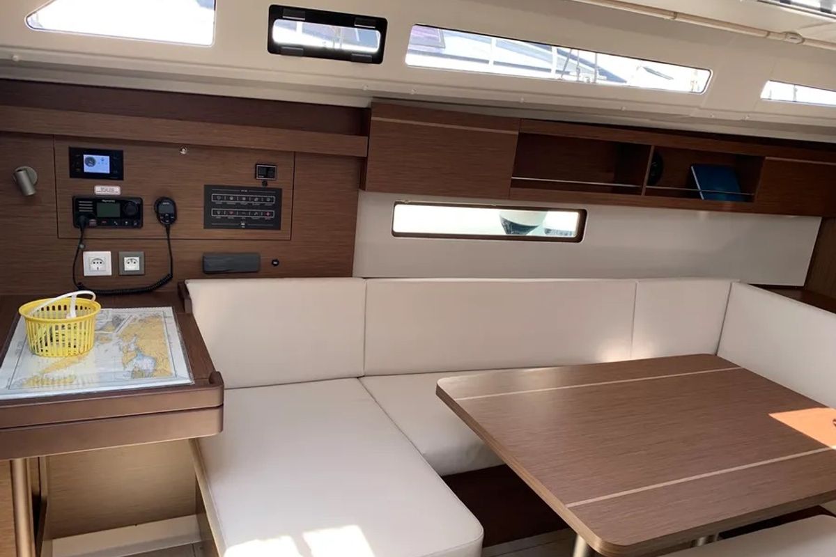 Salon of Northern Light, a Beneteau Oceanis 40.1 sailboat at Grad Trogir, Croatia