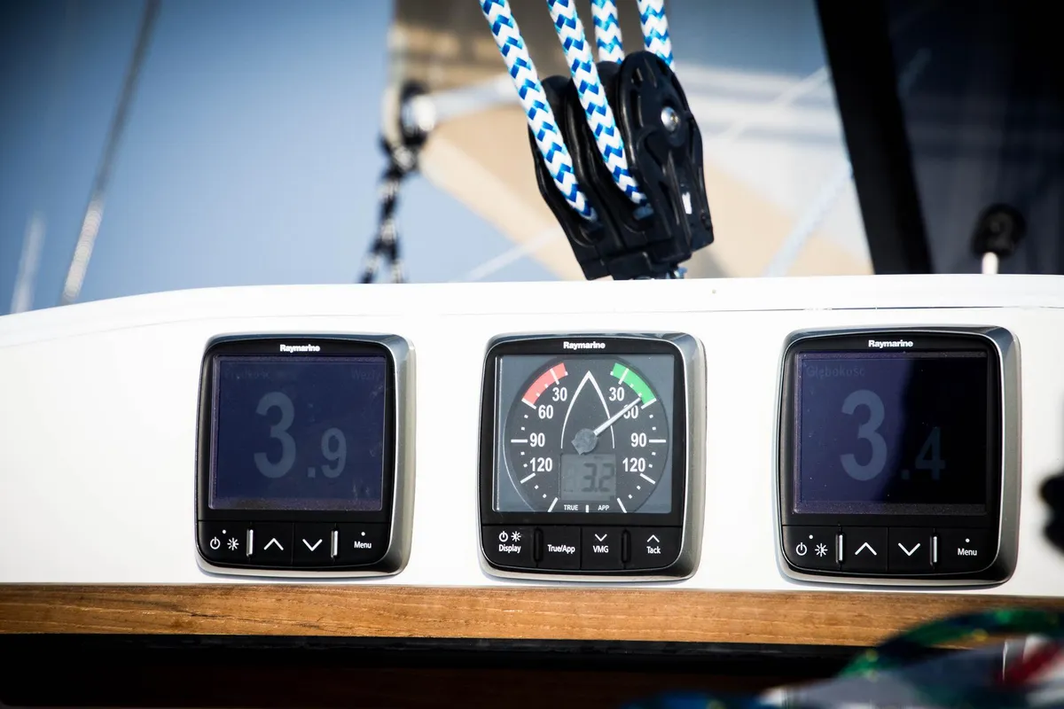 Cockpit of NN1, a Scandinavia Yachts Scandinavia 35 sailboat at Grad Biograd na Moru, Croatia
