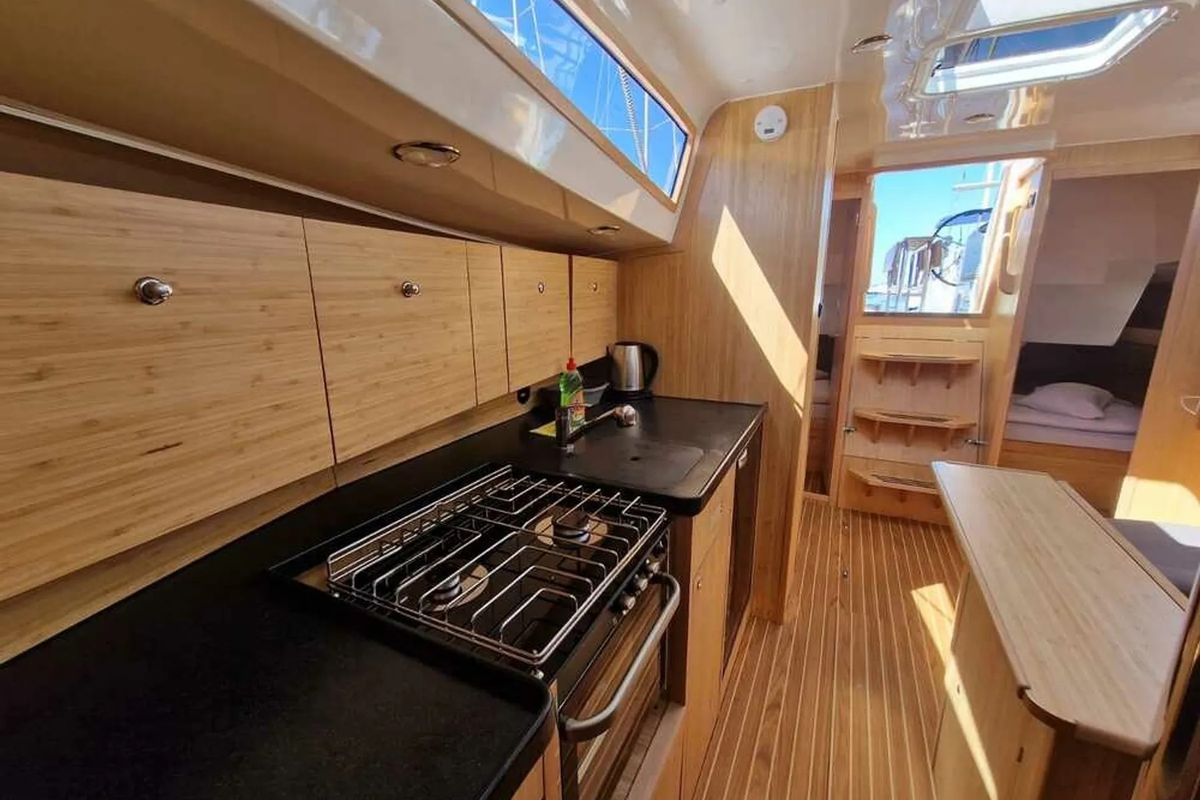 Galley of NN1, a Scandinavia Yachts Scandinavia 35 sailboat at Grad Biograd na Moru, Croatia