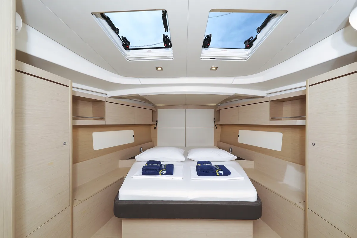 Cabin on My Course, a Beneteau Oceanis 46.1 sailboat at Grad Trogir, Croatia