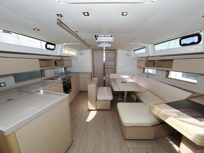 Salon of My Course, a Beneteau Oceanis 46.1 sailboat at Grad Trogir, Croatia
