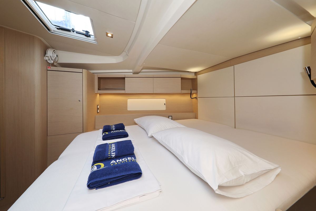 Cabin on My Course, a Beneteau Oceanis 46.1 sailboat at Grad Trogir, Croatia