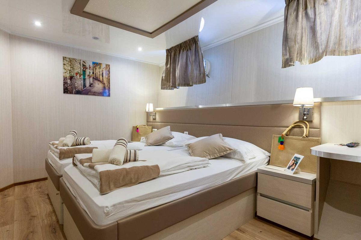 Cabin on MS Avantura, a Gulet Motoryacht yacht at Split, Croatia