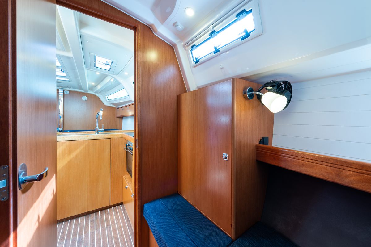 Galley of Jack Of London, a Bavaria 37 sailboat at Municipal Unit of Nea Peramos, Greece