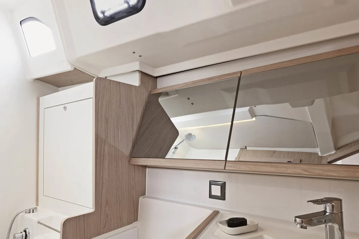 Head on Oceanis 461/3/3 Premium, a Beneteau Oceanis 461 sailboat at English Harbour, Antigua and Barbuda