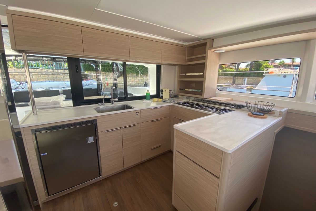 Galley of Sestante, a Lagoon 46 catamaran at Tonnarella, Italy