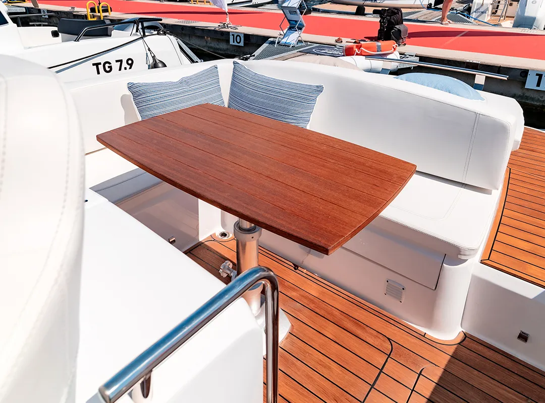 Deck of Capricorn, a Sessa Marine Sessa Key Largo 27 motorboat at Općina Sukošan, Croatia