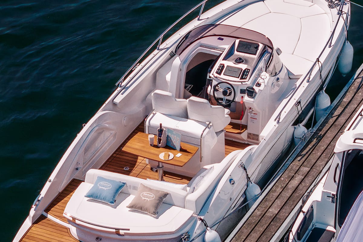 Exterior view of Capricorn, a Sessa Marine Sessa Key Largo 27 motorboat at Općina Sukošan, Croatia