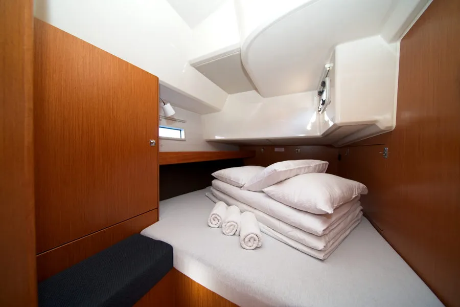 Cabin on MH 77, a Bavaria Cruiser 46 sailboat at Murter, Croatia