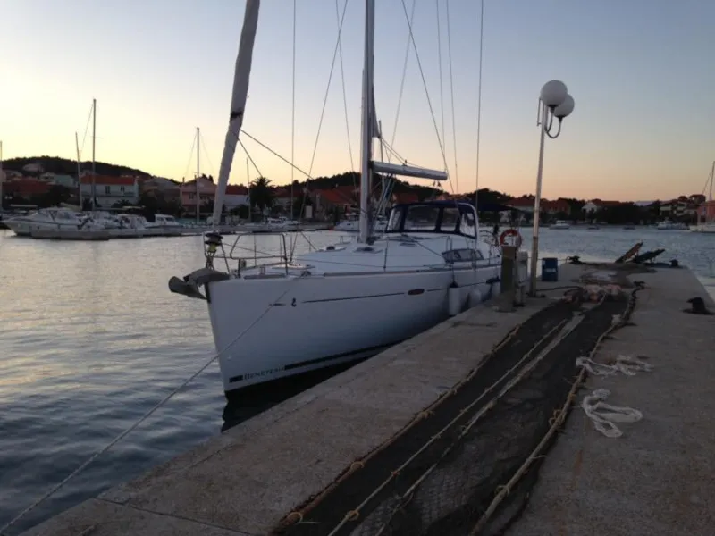 Exterior view of Flying Colours, a Beneteau Oceanis 50 Family sailboat at Općina Sukošan, Croatia