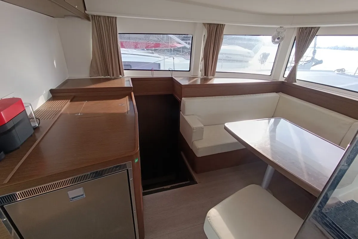 Salon of Neptune, a Lagoon 42 catamaran at Lavreotiki Municipal Unit, Greece