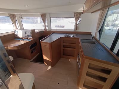 Galley of Neptune, a Lagoon 42 catamaran at Lavreotiki Municipal Unit, Greece