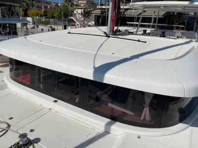 Deck of Neptune, a Lagoon 42 catamaran at Lavreotiki Municipal Unit, Greece