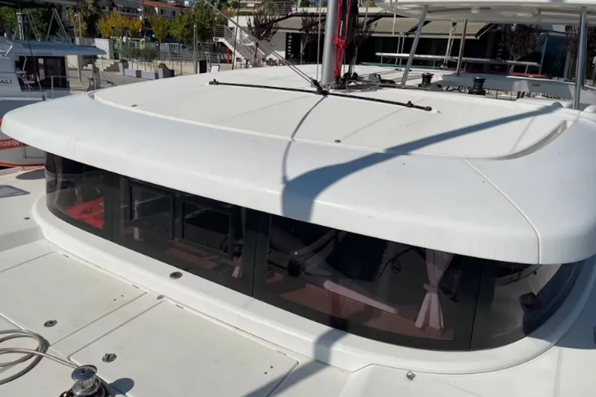 Deck of Neptune, a Lagoon 42 catamaran at Lavreotiki Municipal Unit, Greece
