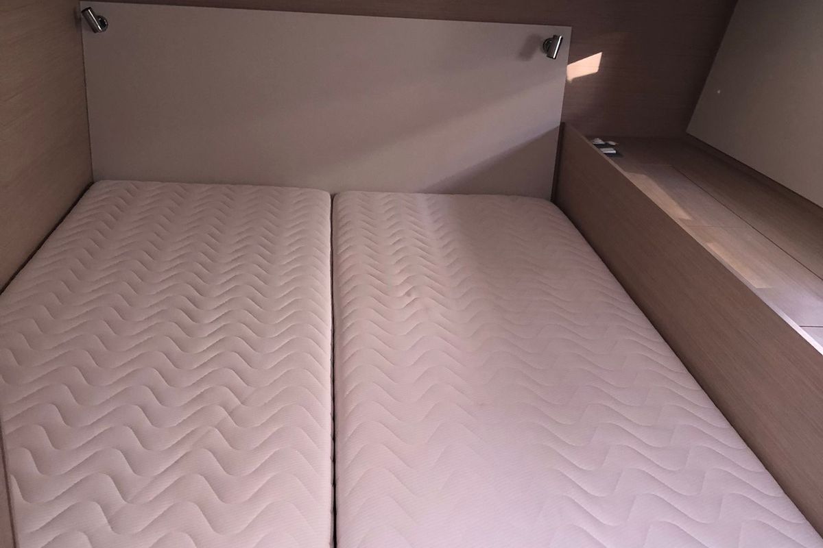 Cabin on Le Grand, a Beneteau Oceanis 51.1 sailboat at es Jonquet, Spain