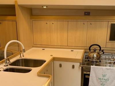 Galley of Nuestro, a Delta 41 sailboat at Paraty, Brazil