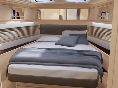 Cabin on Discovery, a Dufour 470 sailboat at Road Town, British Virgin Islands